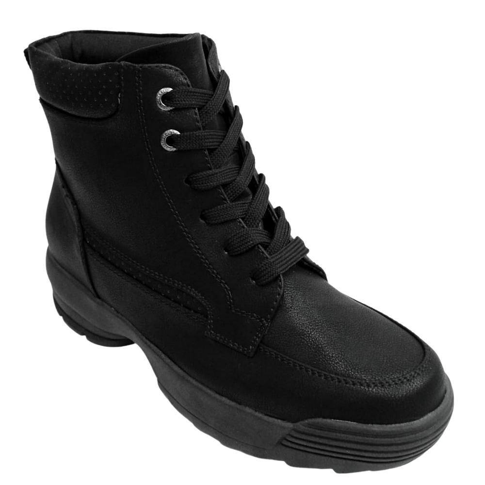 Bota cano curto mooncity best sale tratorada com elástico lateral feminina