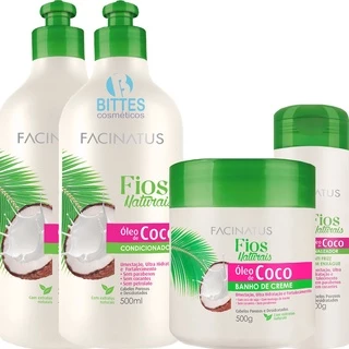 Kit Óleo de Coco Facinatus Cosméticos Umectação Hidratação Fortalecimento