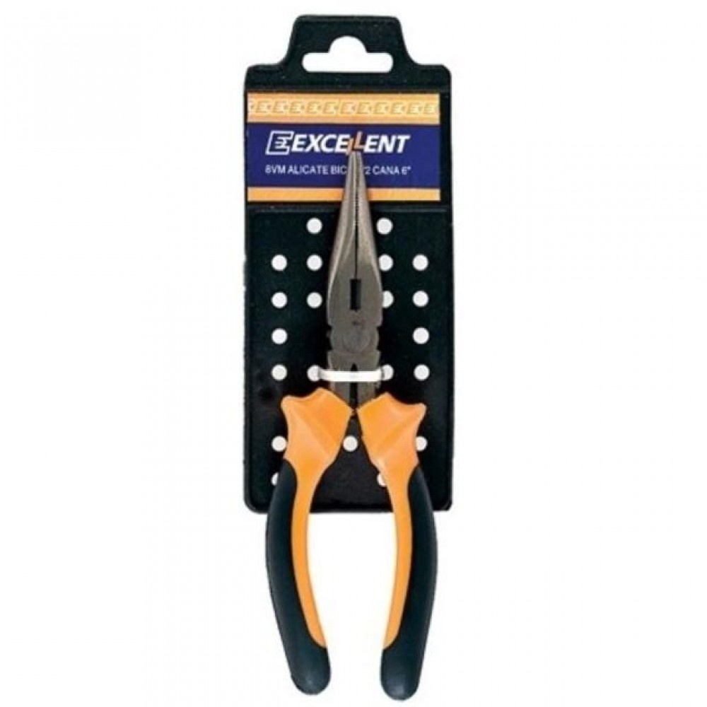 Alicate Meia Cana 6'' Bicolor Excelent 8vm Shopee Brasil