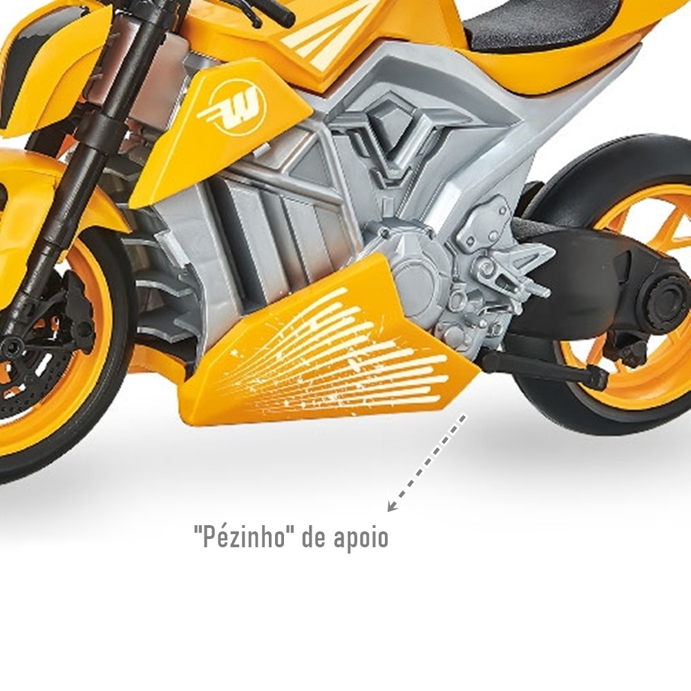 Moto Esportiva Wash Garage com Kit de Limpeza Amarelo - 460