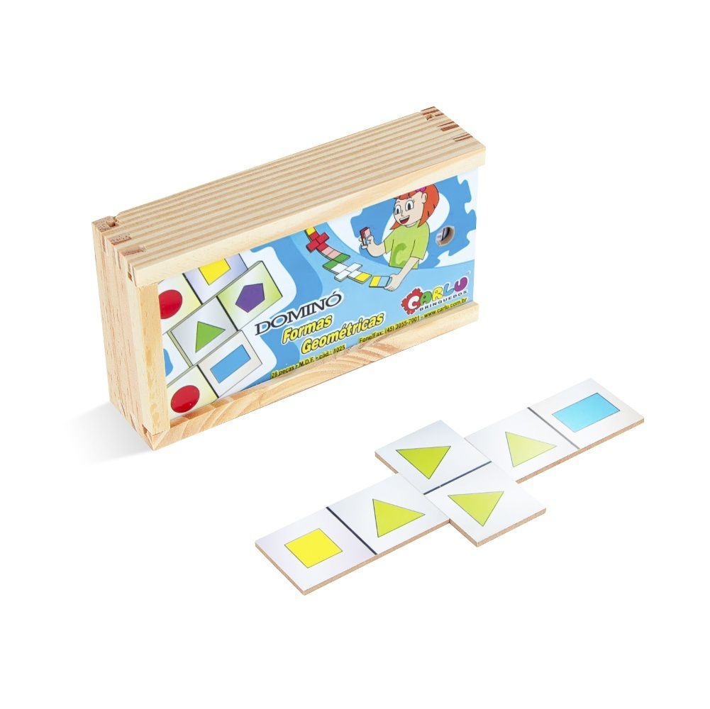 Jogo De Dominó Infantil Formas Geométricas Educativo 28 Pçs - Bambinno -  Brinquedos Educativos e Materiais Pedagógicos