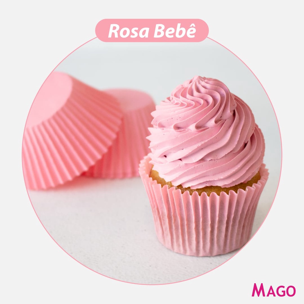 Forminha para Cupcake Poá Rosa e Branco - 45 Unidades - Extra Festas