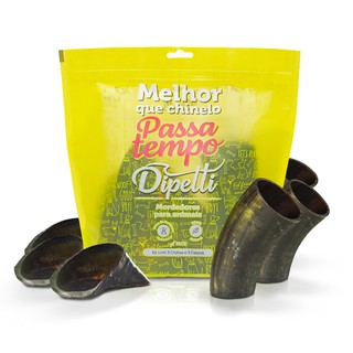 Mordedor Natural Para Cães Dipetti Passa Tempo Grande Kit Com 3 Chifres e 3 Cascos Bovinos Brinquedo De Cachorro