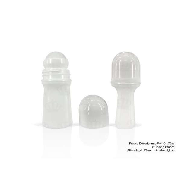 Frasco Desodorante Rollon 070ml C/ Tampa - Branco
