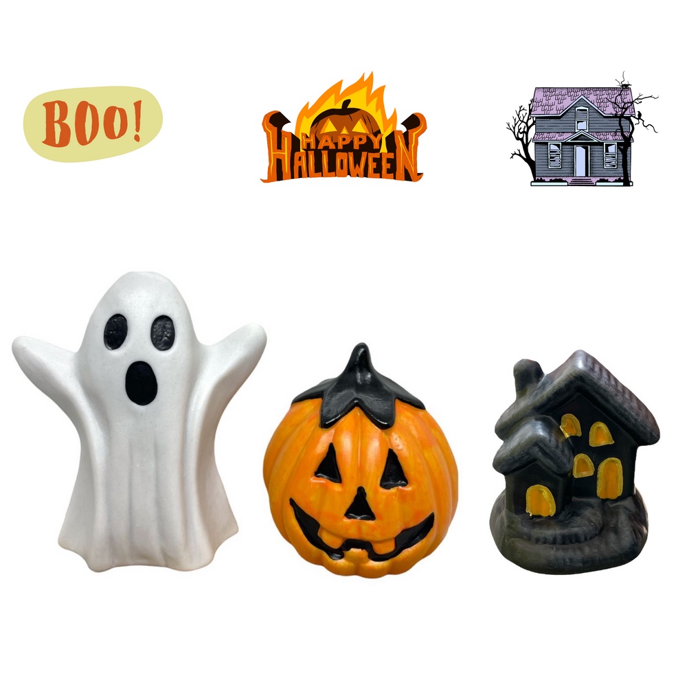 Decoração Halloween Abobora Fantasma Que Mexe e Fala Sozinho