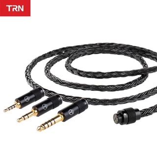 TRN T2 PRO 16 Núcleo Banhado A Prata Cabo De Atualização Alta Fidelidade 3.5/2.5/4.4mm Plug MMCX/2Pin Para KZ CCA Fones 