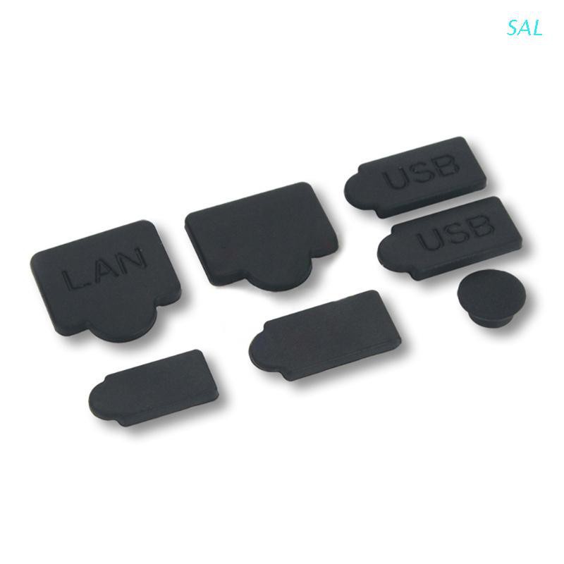 7pcs Plugues De Poeira De Silicone Interface Hdmi Usb Anti-Poeira Para Ps5 Game Console