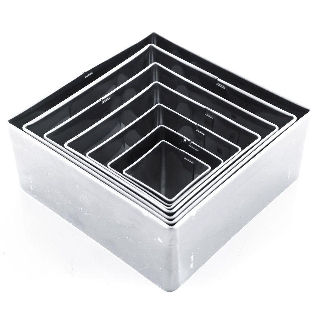Jogo Cortador de Massas Quadrado - Inox
