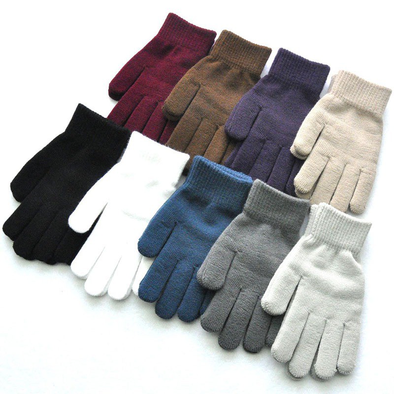 Luvas De Inverno De Lã Para Senhoras 8 Cores