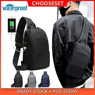 CS Saco Peito Homens Porch Sacos De Porta De Carregamento USB Esporte Bolsa Moda Ombro Para Viagens Ao Ar Livre