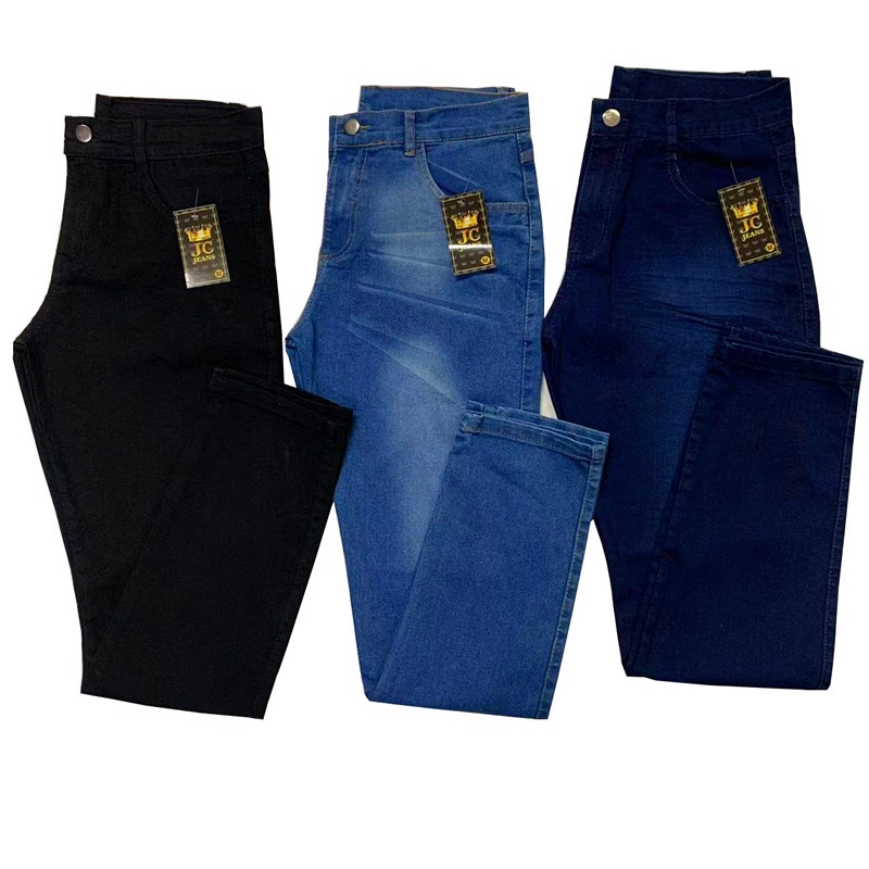 Kit 3 Calça Jeans preta Masculina Skinny Direto Da Fábrica