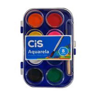 Aquarela 8 Cores Cis com Pincel !