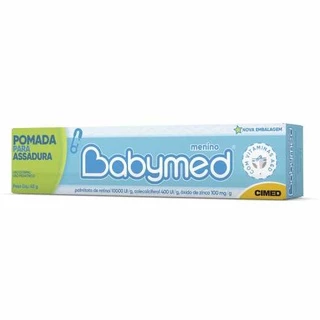 Babymed Pomada Para Prevencao E Assaduras Azul Bebe Menino 45g em Oferta na Shopee