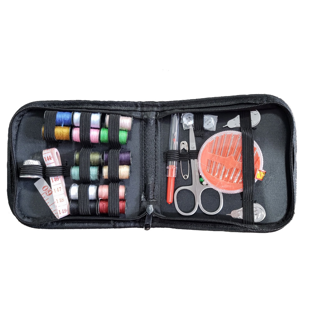 Kit De Costura Rápido Viagem Estojo Linhas Agulhas Alfinetes