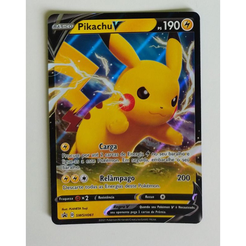Carta Pokemon Pikachu V SWSH061 EE 4,5 Destinos Brilhantes