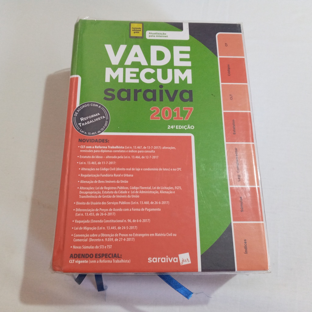 Livro: Vade Mecum Saraiva 2017 - Saraiva | Shopee Brasil