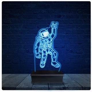Luminária Led Acrilico Abajur - Astronauta Desenho 10