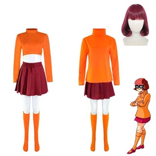 New Velma Cosplay Costume Movie Character Velma Uniform Crop Top