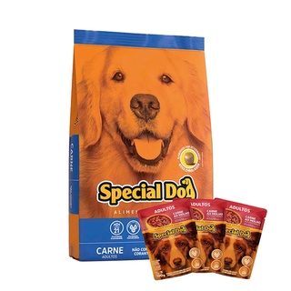 Ração Special Dog Cães Adultos Carne - 15Kg + Sache