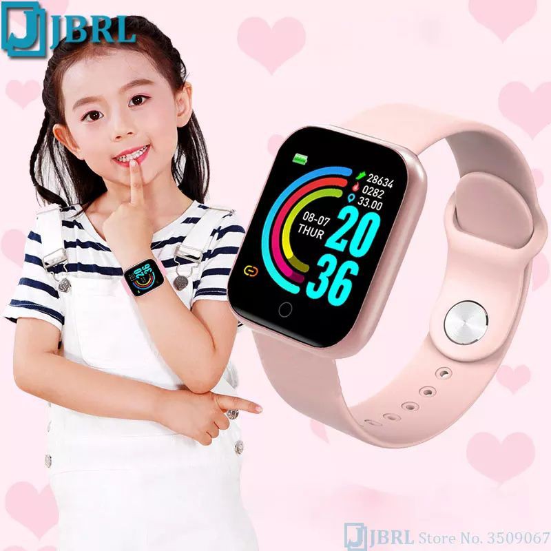 Smartwatch D20 relógio de pulso infantil coloca foto na tela 2021 feminino na cor rose batimentos cardiaco monitor passos novo