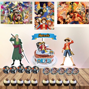 Kit De Desenho One Piece Anime Com 4 Desenhos + QR Code Elka - Kit