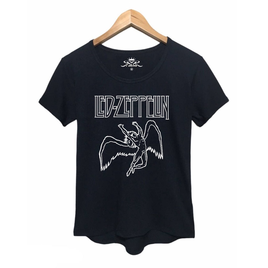 Blusa T Shirt Led Zeppelin Rock Feminina Shopee Brasil 