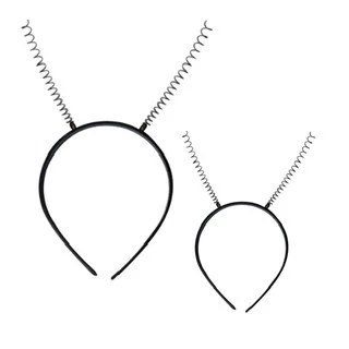 Kit 24 Tiara Arco Arquinho Plástico Forrar/Encapar/Costumizar Festa Fantasia Mola Molinha Chapolin Preta - 17mm / 1,7cm