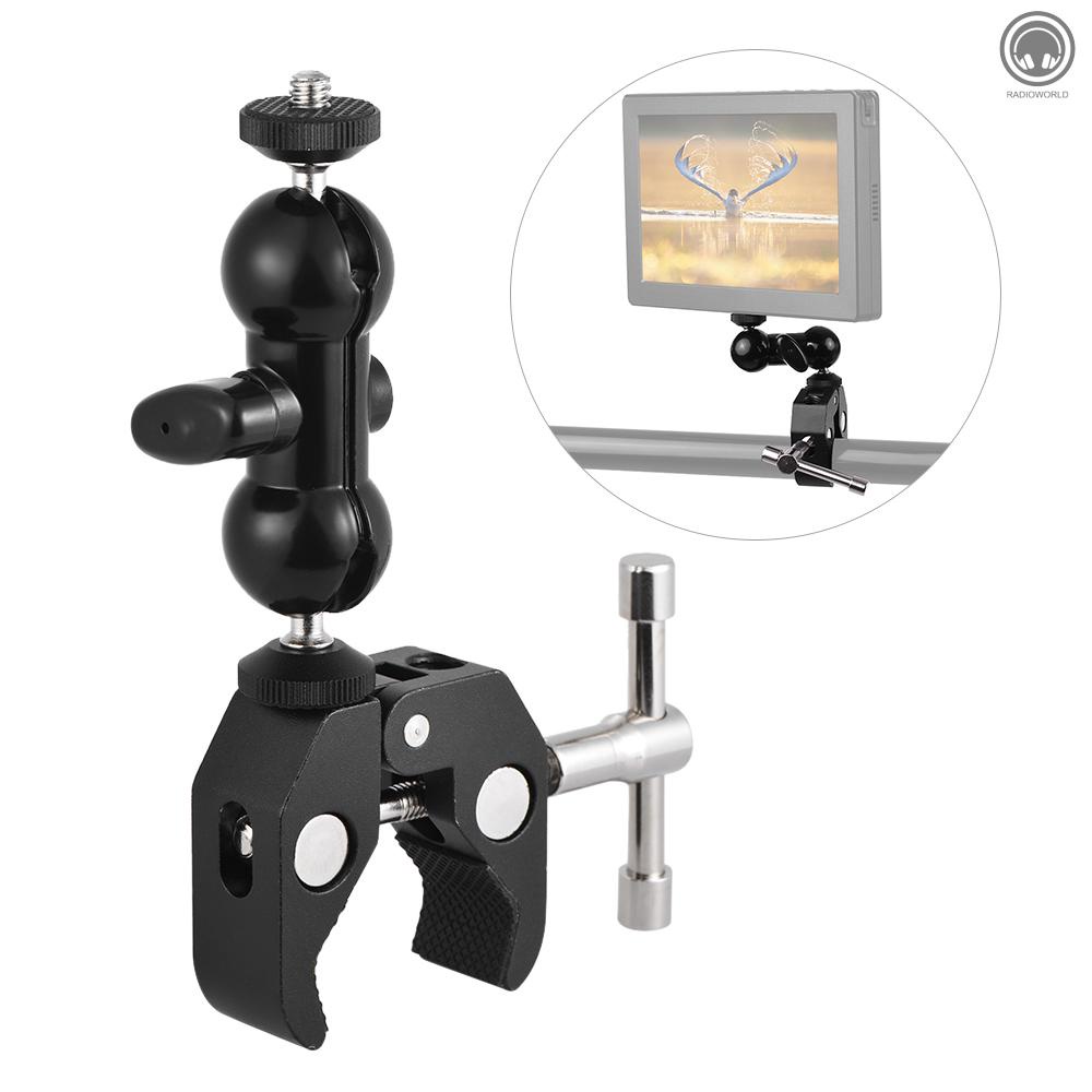 Radi Dual Ballhead Arm Super Clamp Mount Multifunctional Double Ball