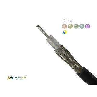 Cabo Coaxial RG58 95% De Malha CABLETECH (15 METROS)