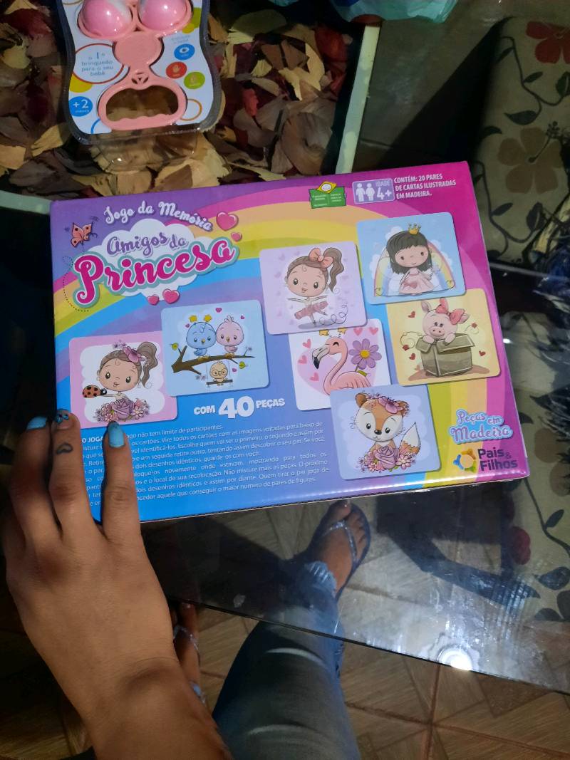 Jogo da Memória Amigos da Princesa Brinquedo infantil Educacional  Pedagógico 40 PÇS