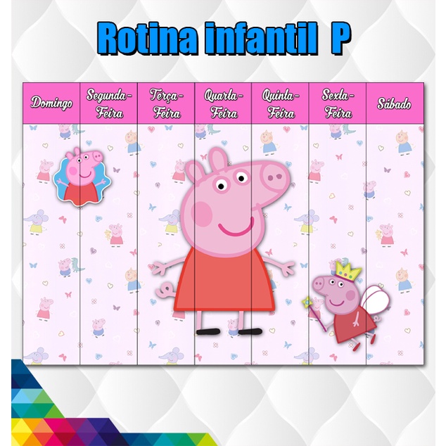 Quadro decorativo A4 Desenho Peppa Pig Serie no Shoptime