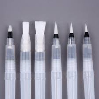 6 Pinceis Water Brush Pintura pincéis para aquarela Whaterbrush pincel com reservatório de água aquarela