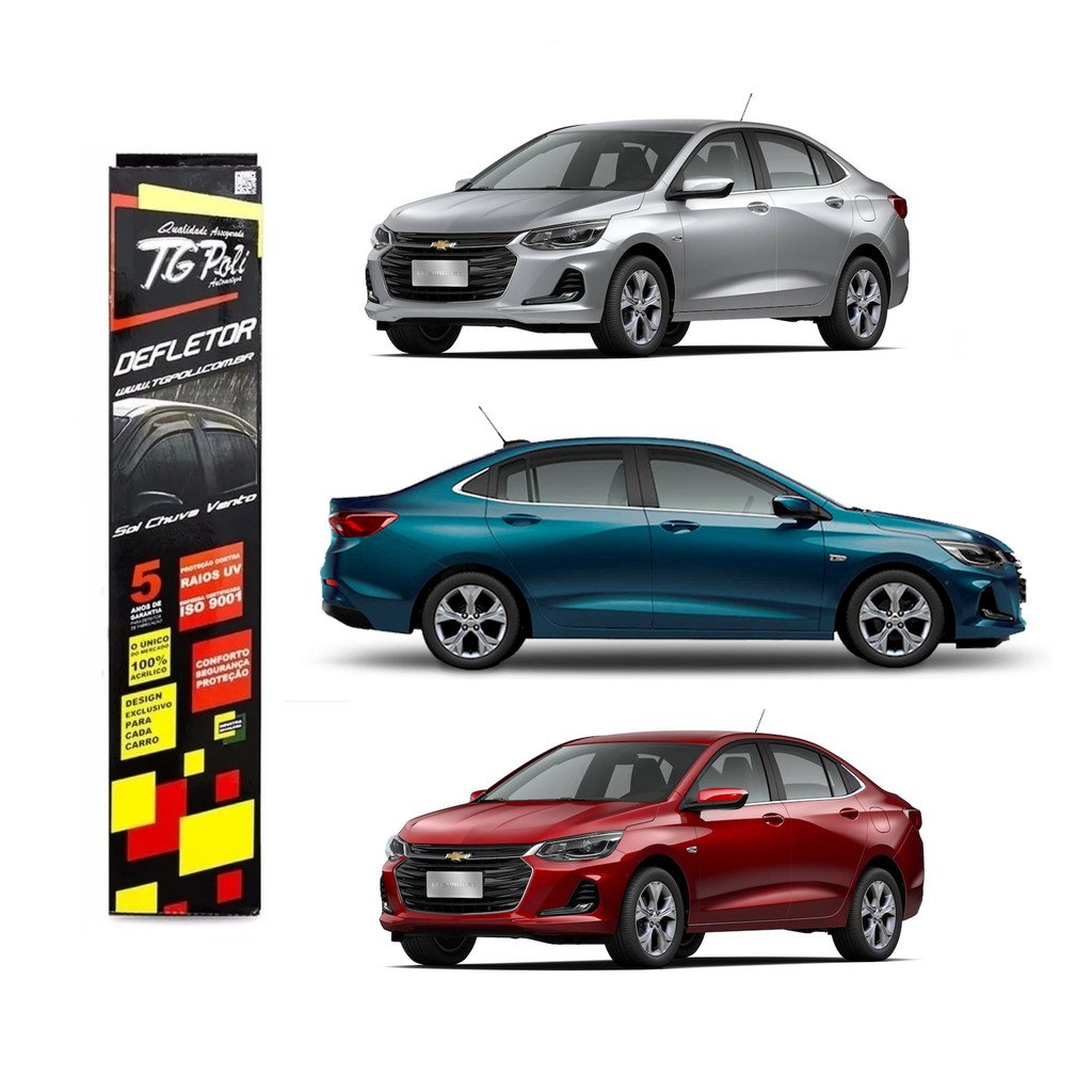 Calha de Chuva Defletor GM Onix Plus (Sedan Novo) 19/22 Inteiriça Slim 4p Tg Poli 23.035