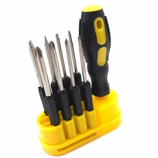 Jogo de Chave Fenda Phillips 9 Peças Estojo Multiuso Universal Startools