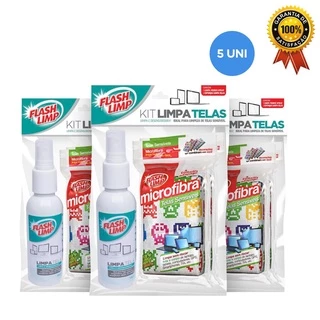 Kit Limpa Telas Estampas Sortidas Kit 5 Uni KIT0528 Flash Limp