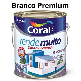 Tinta Branca Coral Acrílica Fosca Rende Muito 3,6l Original