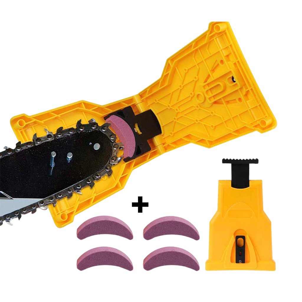Kit Afiador Amolador De Corrente De Motosserra Com 5 Pedras Para Sabre ...