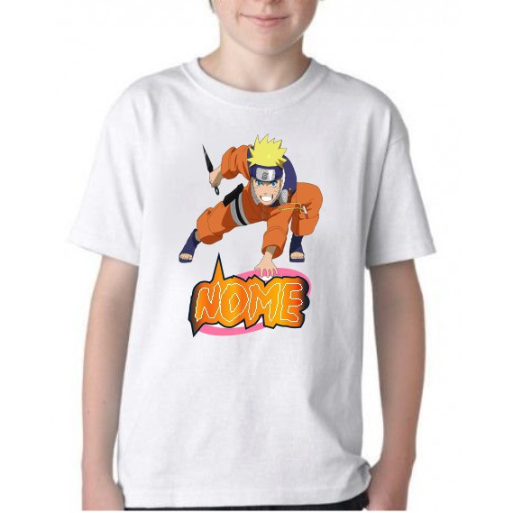 Naruto Camiseta Infantil Inserimos Nome Da Criança