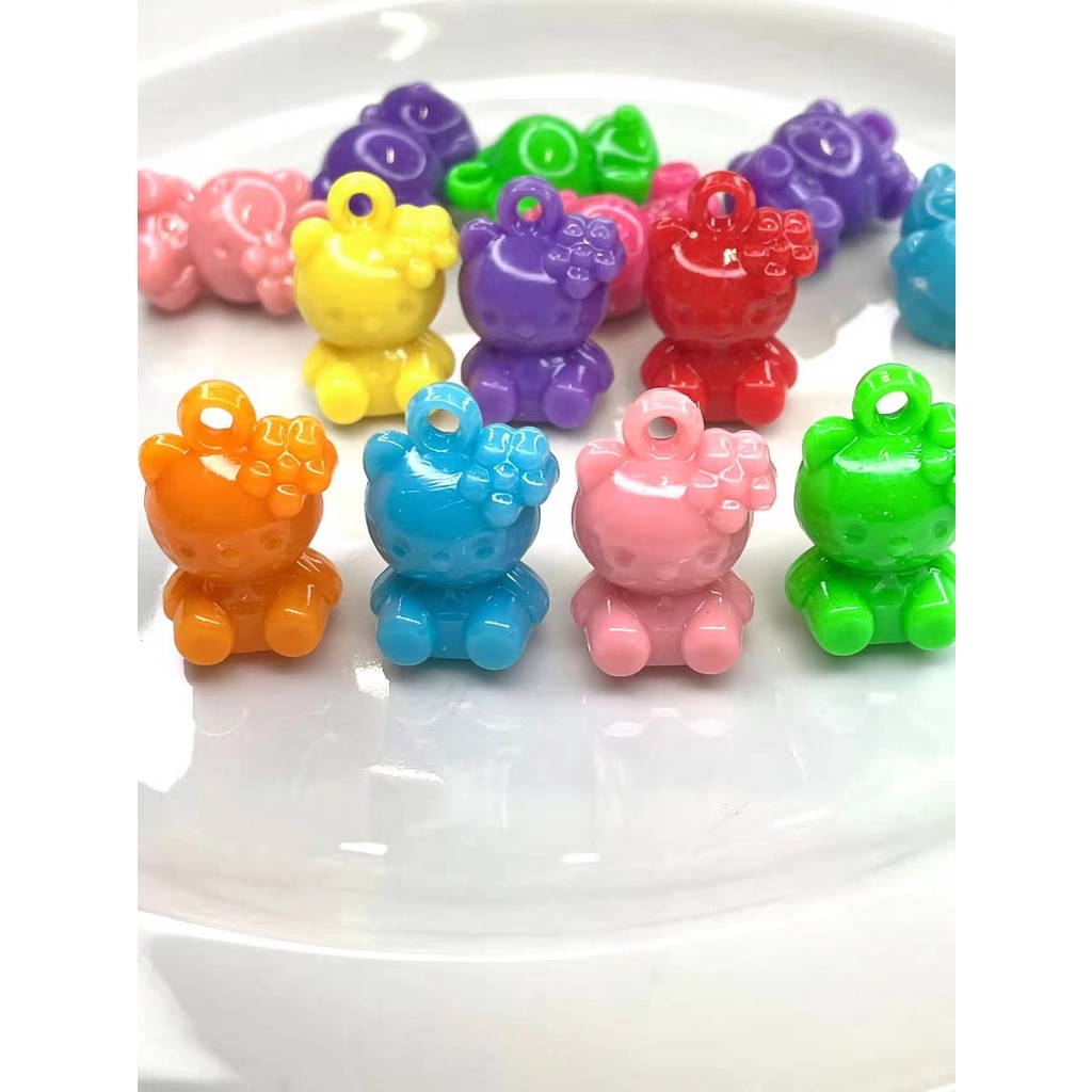 20 Pcs Miçangas Pingente De Kitty 24mm*16mm