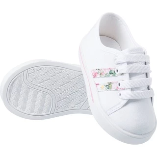 Tênis Floral Calçado Infantil Menina Fofura Escolar TSBi.49