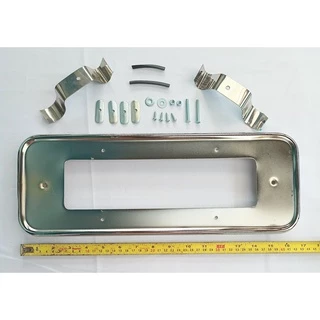 moldura de placa dianteiro do fusca até 70 em metal cromado