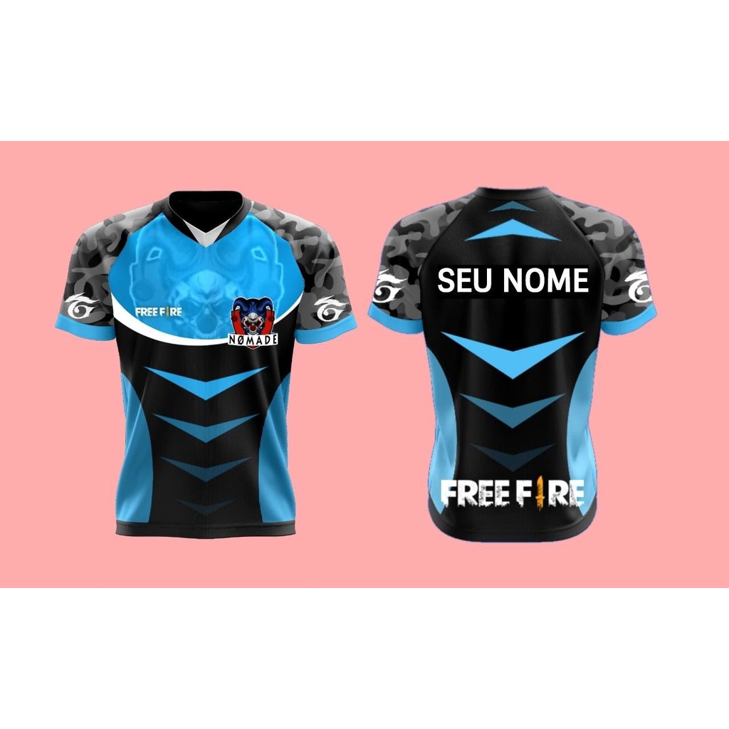 Camisa Free Fire Camiseta Personalizada Free Fire C/ Seu Nome