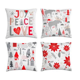 Kit 4 capas de almofadas natal