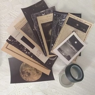 17pçs ou 34pçs imagens vintage - journal - scrapbook - diário - escolar