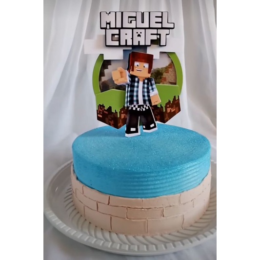 Topo de bolo personalizado Minecraft - Loja de Balões, Artigos