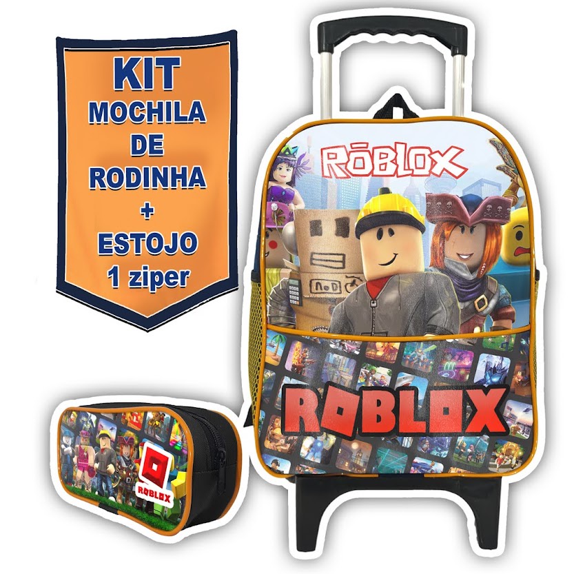 Mochila Roblox Juvenil de Costas Estampada Grande - Personagens