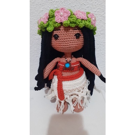 ♥ BONECA MOANA EM AMIGURUMI ♥ - Lena Artesanatos