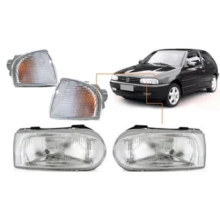 Par Farol Cromado + Pisca Cristal Gol Bola Parati Saveiro 1995 1996 1997 1998 1999 em Oferta na Shopee