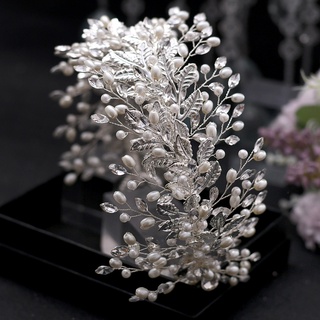 Faixa de cabeça feminina EVER FAITH cristal austríaco casamento casamento  decoração de flores tiara transparente prateado
