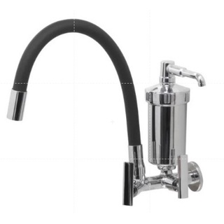 Torneira Cozinha Luxo Silicone Parede 1/4 de volta Black C-73 Filtro ABS